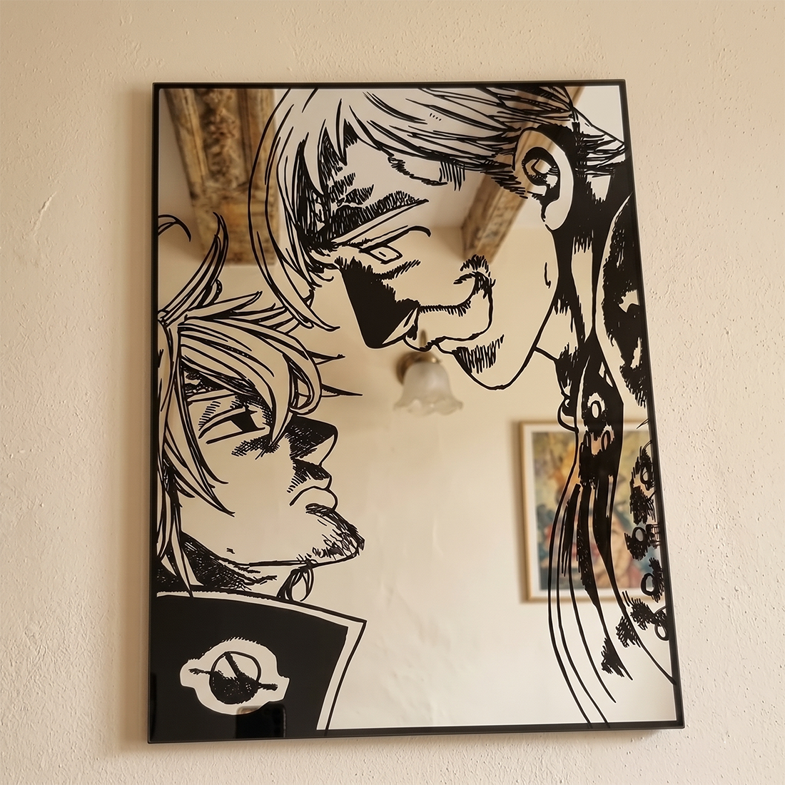 Meliodas and Escanor Wall Mirror | Seven Deadly Sins Anime Decor LiquidMirror