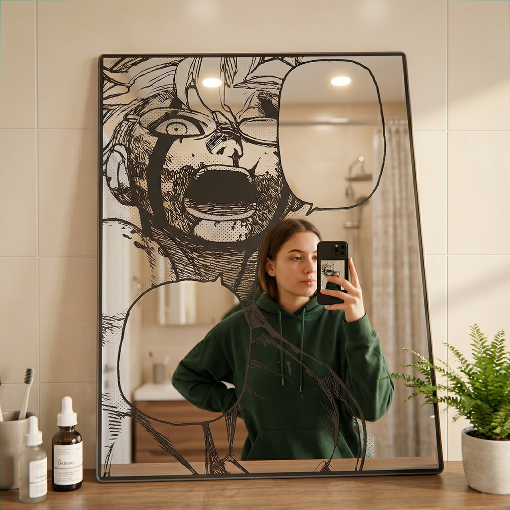 Manga Panel Wall Mirror | Anime Art Decor LiquidMirror