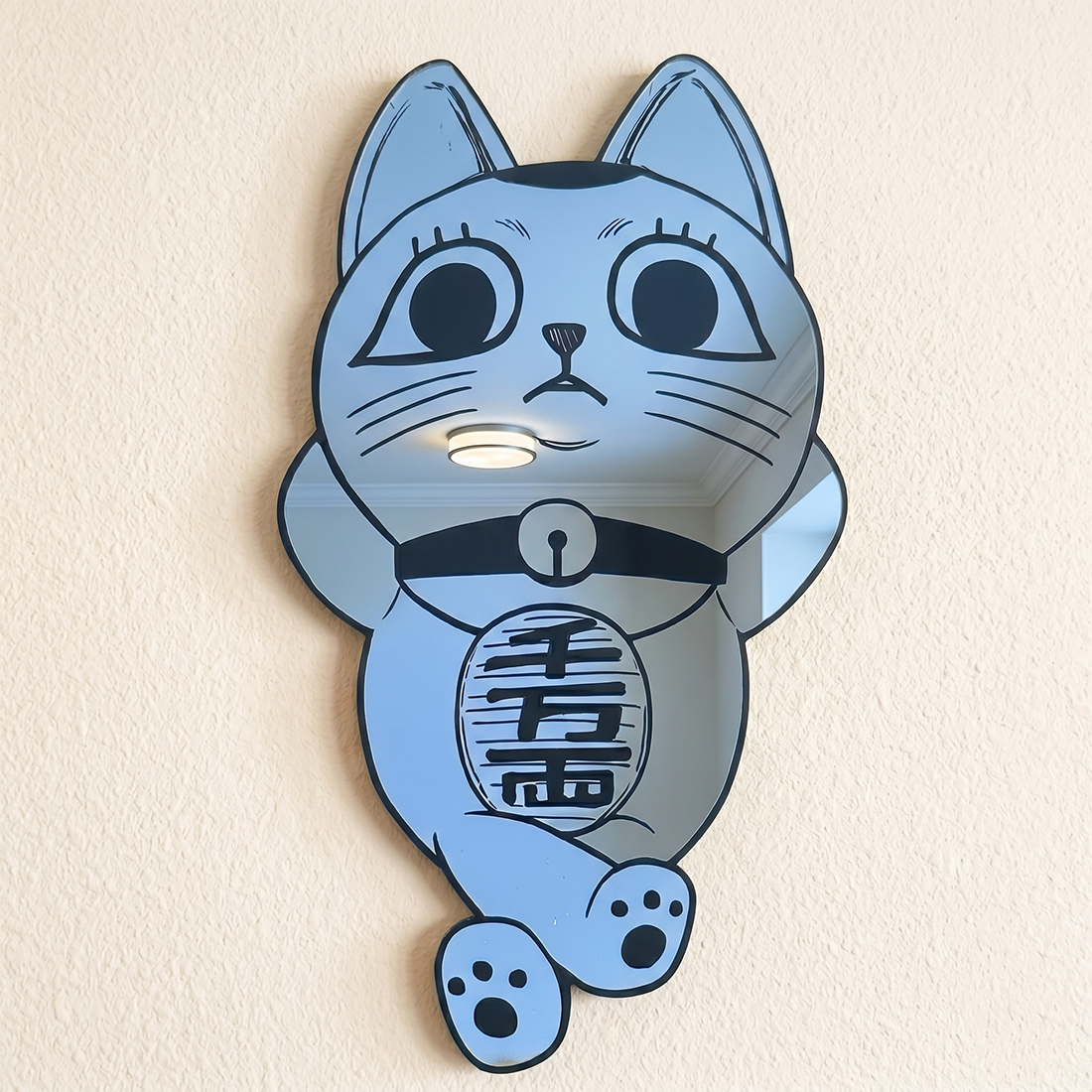 Lucky Cat Maneki-Neko Wall Mirror | Naruto Inspired Decor LiquidMirror
