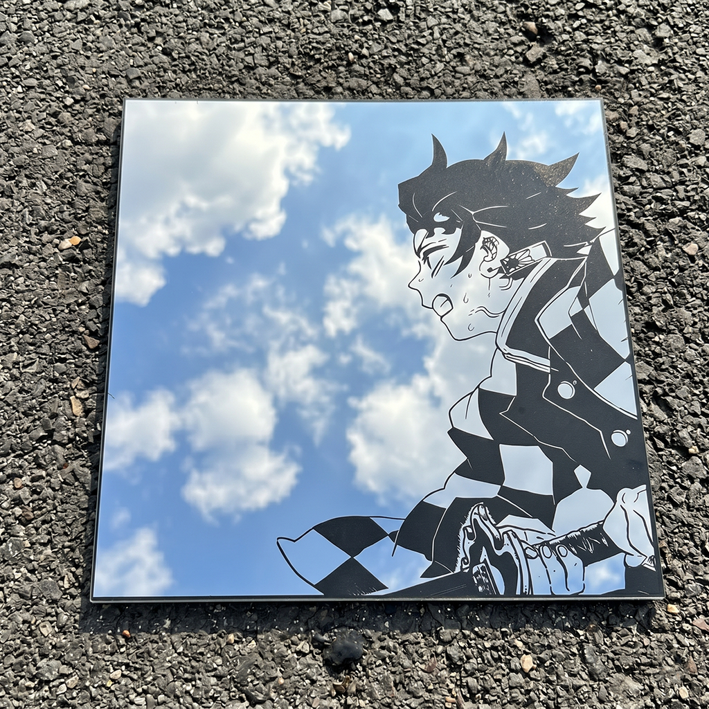 Tanjiro Kamado Square Wall Mirror | Demon Slayer Anime Decor LiquidMirror