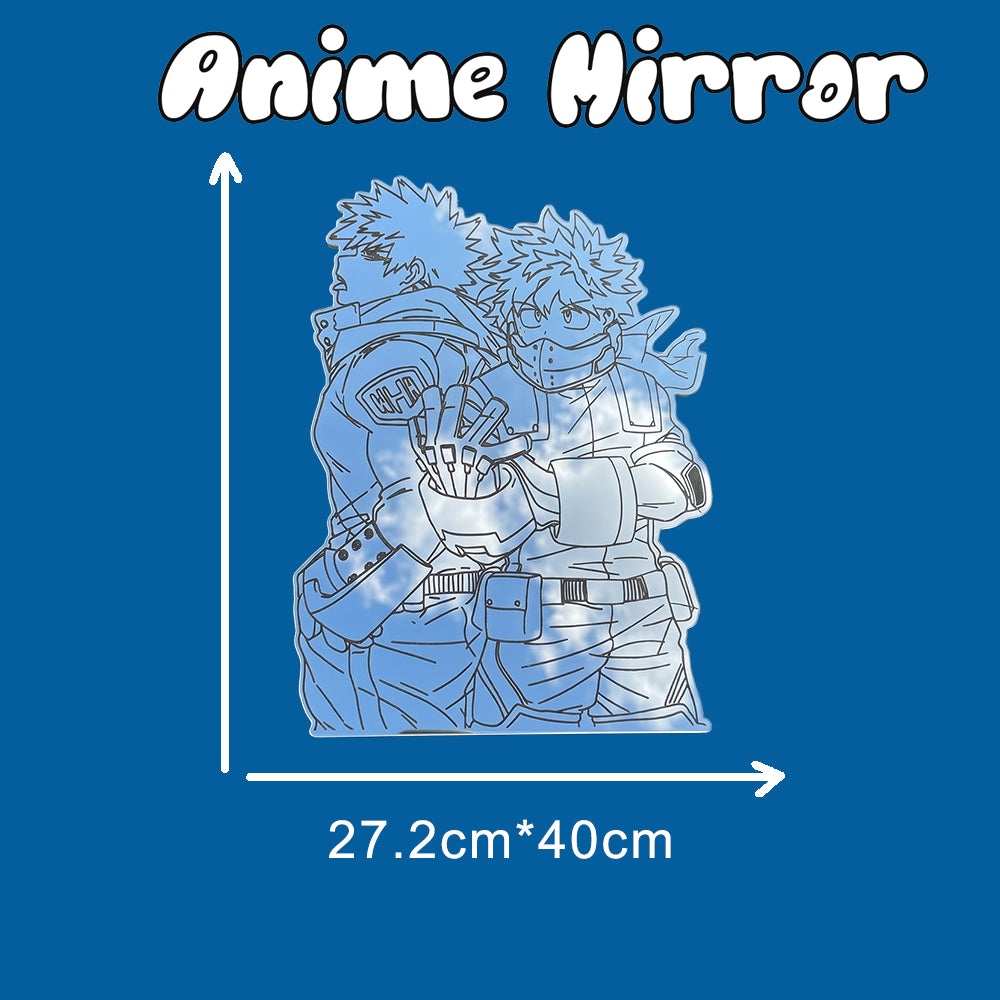 Deku & Bakugo Silhouette Wall Mirror | My Hero Academia Decor LiquidMirror