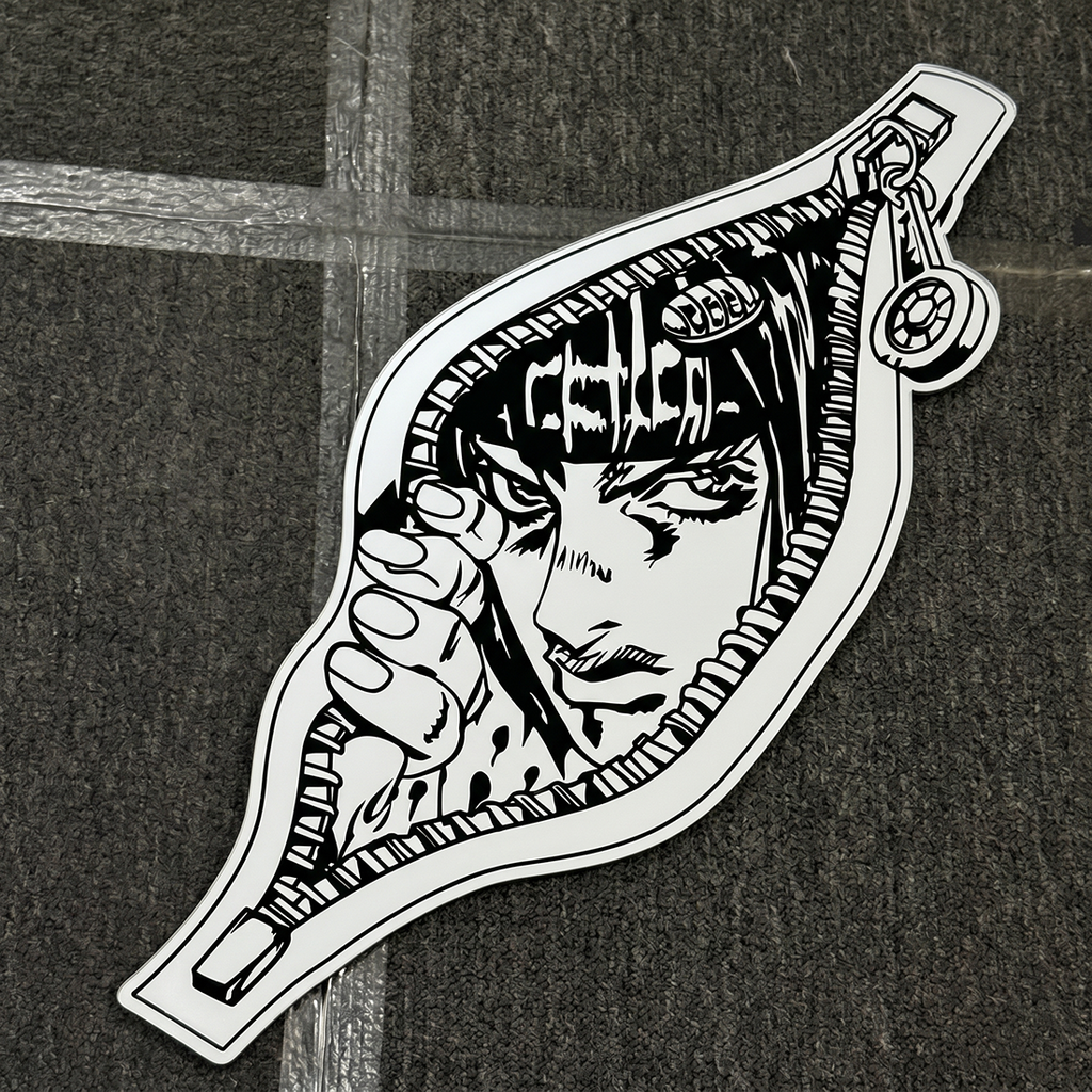 Bruno Bucciarati Zipper Wall Mirror | JoJo's Bizarre Adventure Decor LiquidMirror