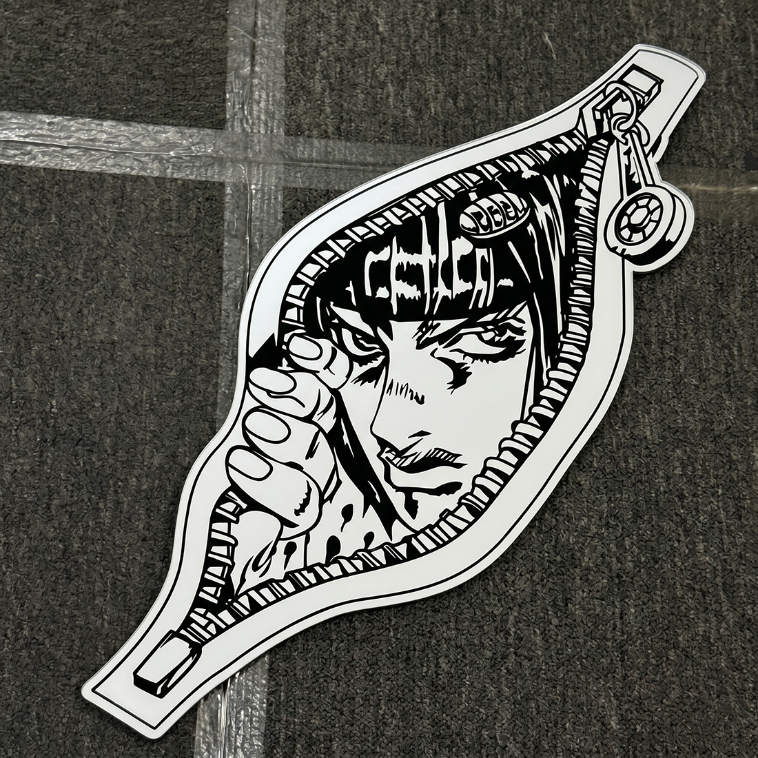 Bruno Bucciarati Zipper Wall Mirror | JoJo's Bizarre Adventure Decor LiquidMirror
