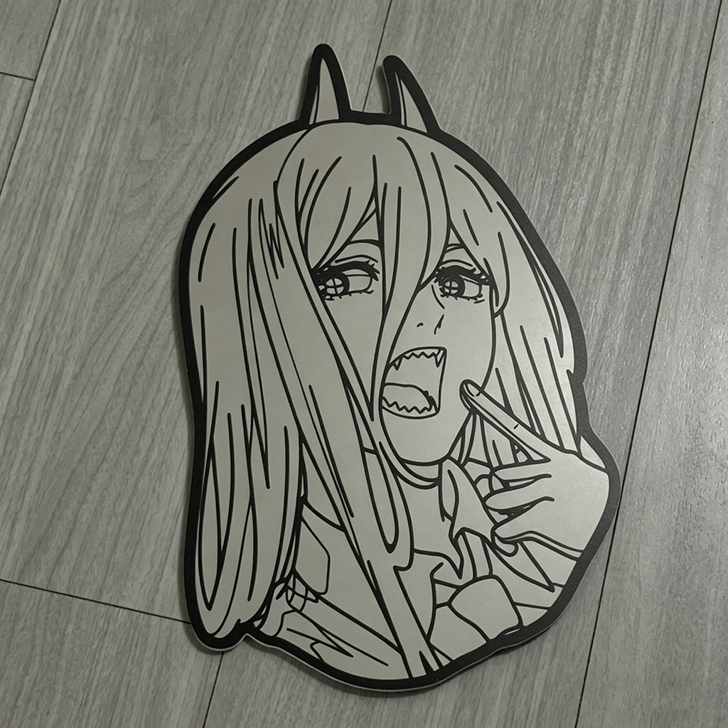 Power Chainsaw Man Anime Wall Mirror | Blood Fiend Decor LiquidMirror