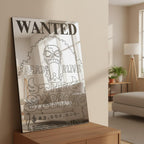 Anime Wanted Poster Mirror - Soul King Brook Design Wall Art for Fans LiquidMirror