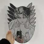 Attack on Titan Levi Ackerman Mirrored Wall Art Decor LiquidMirror