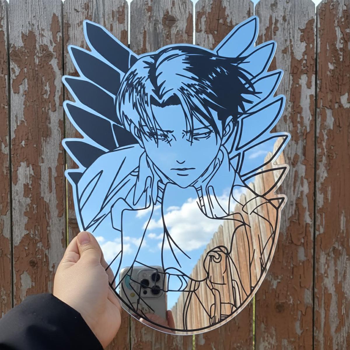 Attack on Titan Levi Ackerman Mirrored Wall Art - Anime Collector Decor