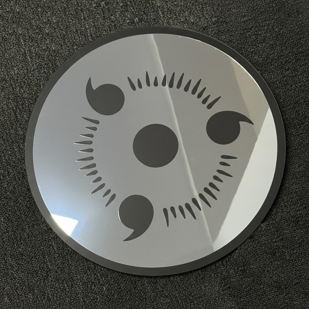 Anime Aesthetic Sharingan Circular Wall Mirror - 38cm Decorative Room Decor