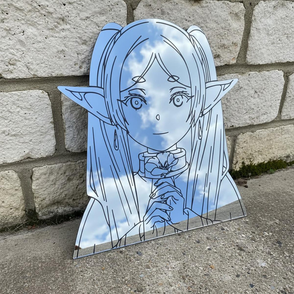 Anime Elf Character Wall Mirror Decorative Acrylic Wall Art Decor