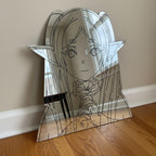 Acrylic Anime Elf Wall Mirror – Fantasy Character Decor LiquidMirror