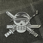 One Piece Zoro Pirate Flag Wall Art - Iconic Anime Skull Sign for Gamer Room Decor LiquidMirror