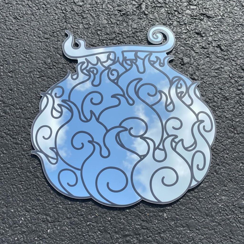Anime-Inspired Devil Fruit Wall Mirror – Unique Flame Design Decorative Art Piece