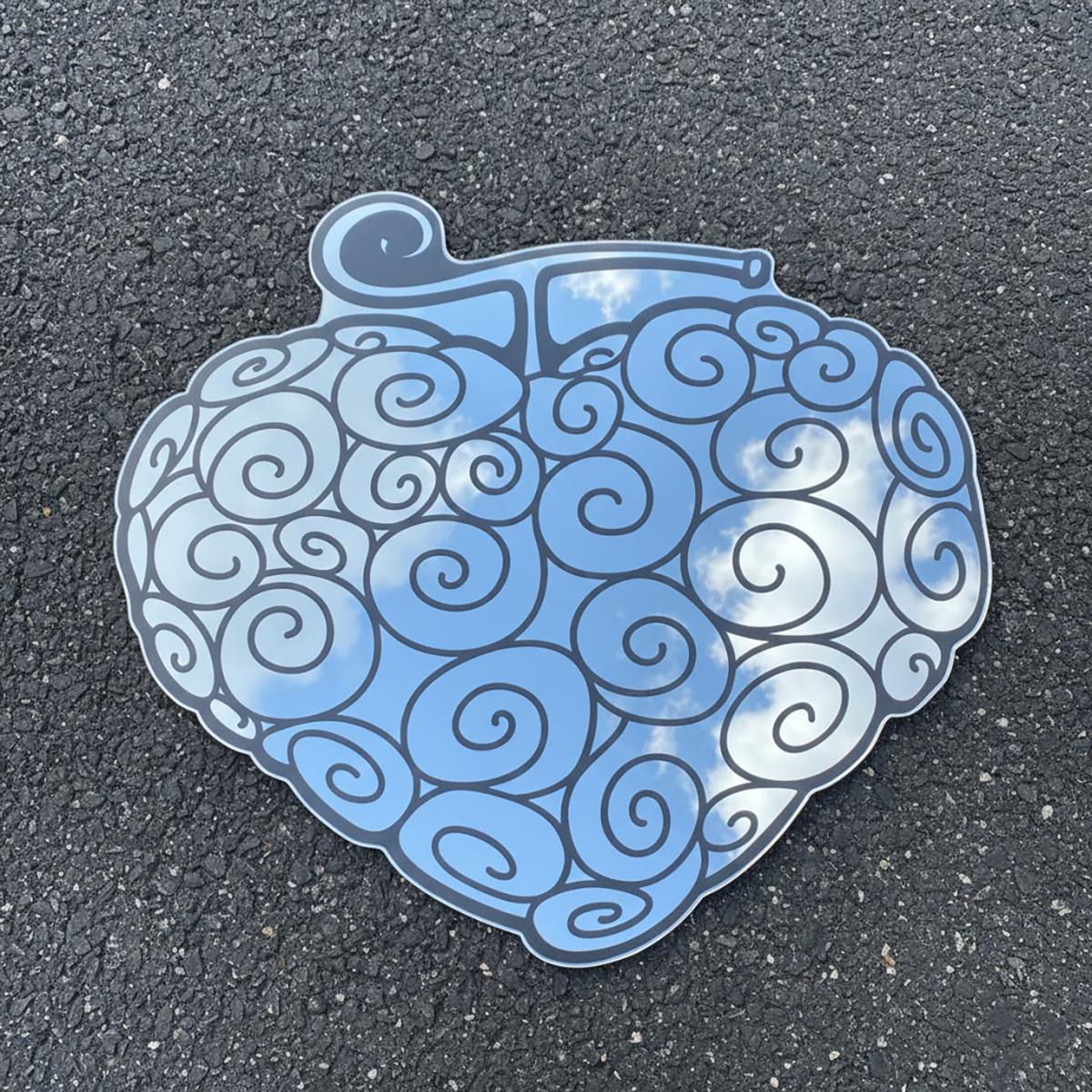 Anime Fruit Wall Mirror – Unique Gomu Gomu No Mi Inspired Decorative Wall Decor
