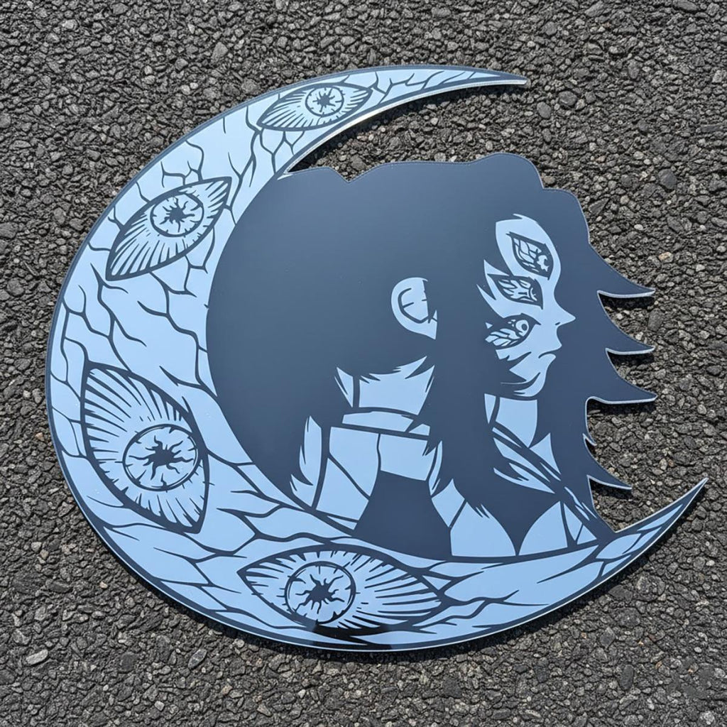 Demon Slayer Kokushibo Crescent Moon Wall Mirror Custom Anime Acrylic Decor