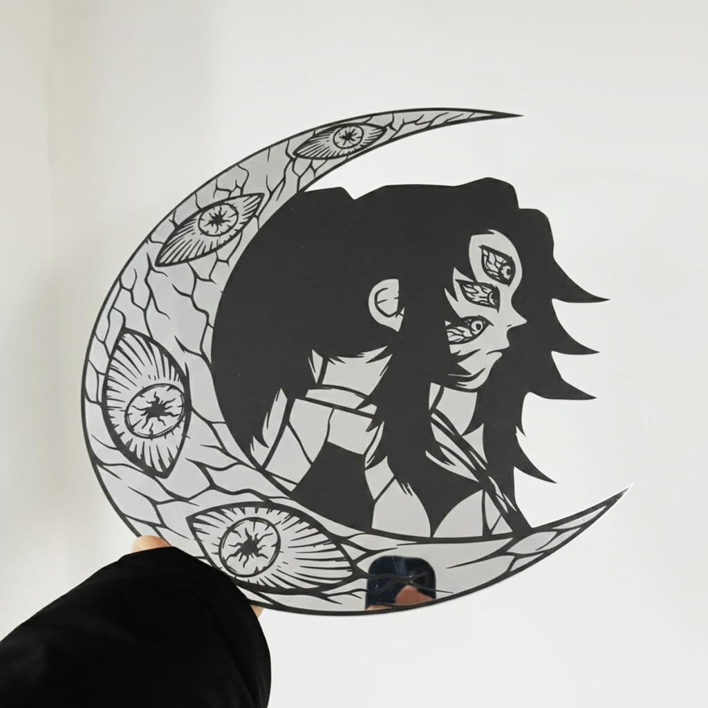 Demon Slayer Kokushibo Crescent Moon Wall Mirror Custom Anime Acrylic Decor