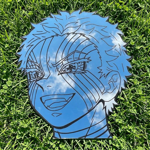 Anime Wall Mirror Akaza Aesthetic Custom Cut Glass Decor for Gaming Room LiquidMirror
