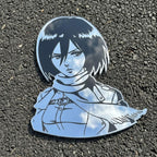 Mikasa Ackerman Attack on Titan Anime Mirror Wall Decor for Otaku Fans LiquidMirror