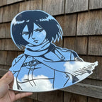 Mikasa Ackerman Attack on Titan Anime Mirror Wall Decor for Otaku Fans LiquidMirror