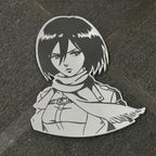 Mikasa Ackerman Attack on Titan Anime Mirror Wall Decor for Otaku Fans LiquidMirror