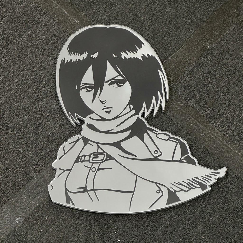 Mikasa Ackerman Attack on Titan Anime Mirror Wall Decor for Otaku Fans