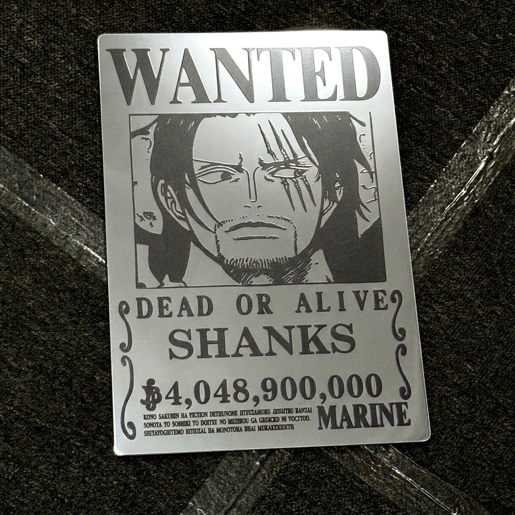 Anime Wanted Poster Mirror - Shanks One Piece Wall Decor for Fans