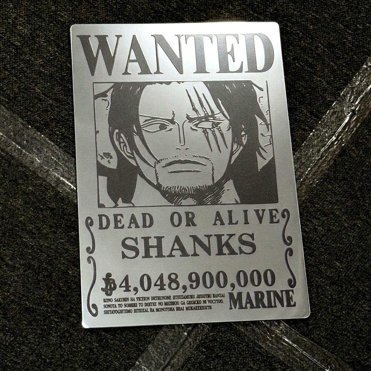 Anime Wanted Poster Mirror - Shanks One Piece Wall Decor for Fans