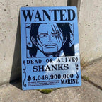 Anime Wanted Poster Mirror - Shanks One Piece Wall Decor for Fans LiquidMirror