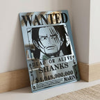Anime Wanted Poster Mirror - Shanks One Piece Wall Decor for Fans LiquidMirror