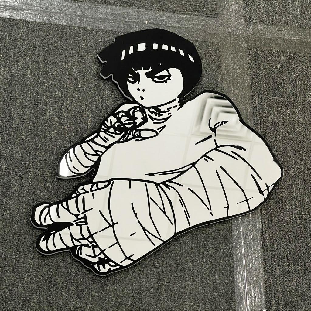 Anime Character Wall Mirror - Custom Graphic Cutout Decor for Otaku Rooms