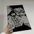Anime Art Mirror - Intense Manga Character Wall Decor - 40x24cm LiquidMirror