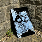 Anime Art Mirror - Intense Manga Character Wall Decor - 40x24cm LiquidMirror