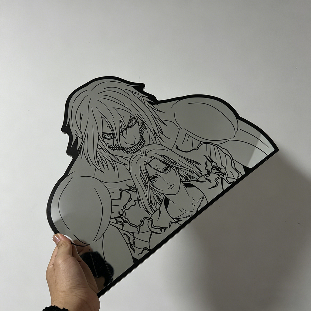 Eren Yeager & Attack Titan Wall Mirror | Attack on Titan Decor LiquidMirror