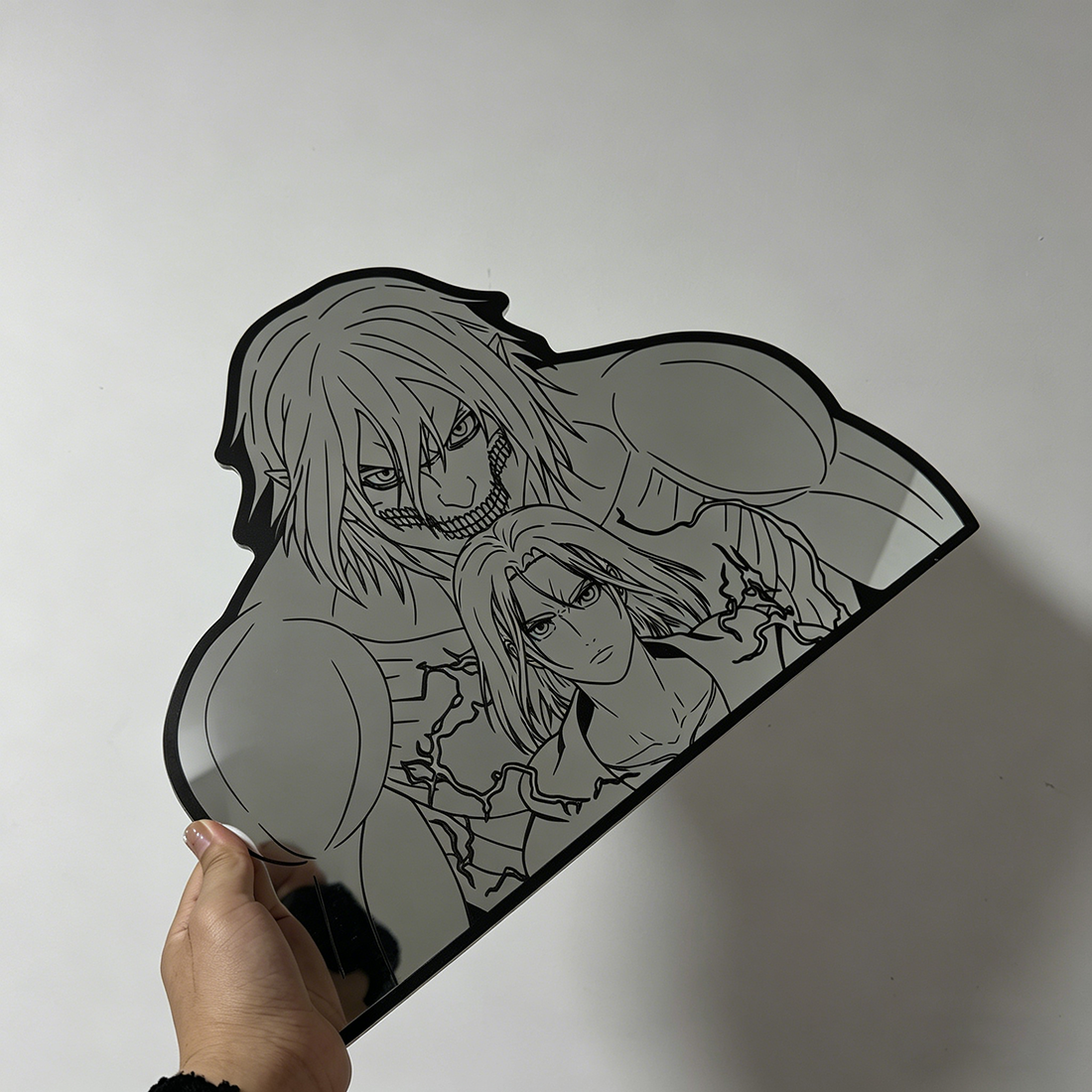 Eren Yeager & Attack Titan Wall Mirror | Attack on Titan Decor LiquidMirror