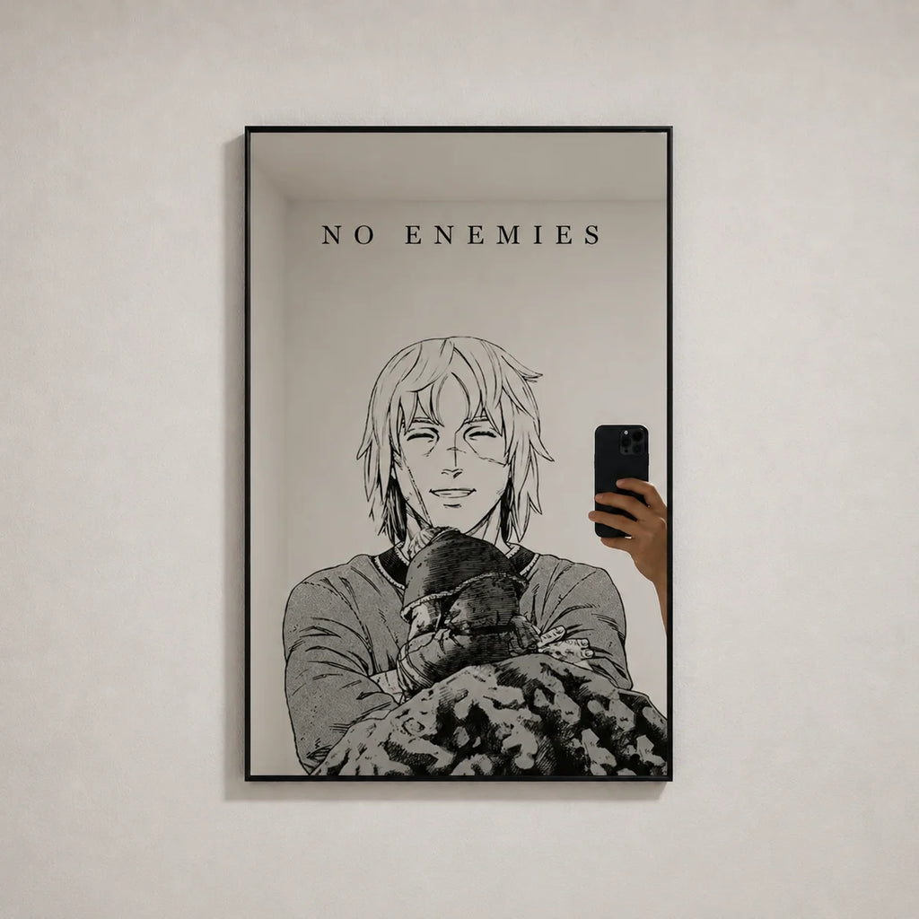 Thorfinn "No Enemies" Wall Mirror | Vinland Saga Anime Decor LiquidMirror