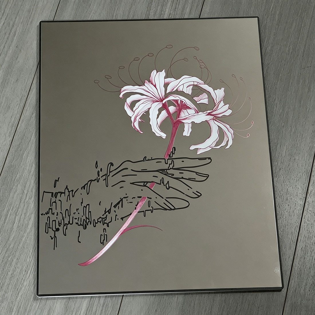 Red Spider Lily Anime Wall Mirror | Dark Aesthetic & Manga Decor LiquidMirror