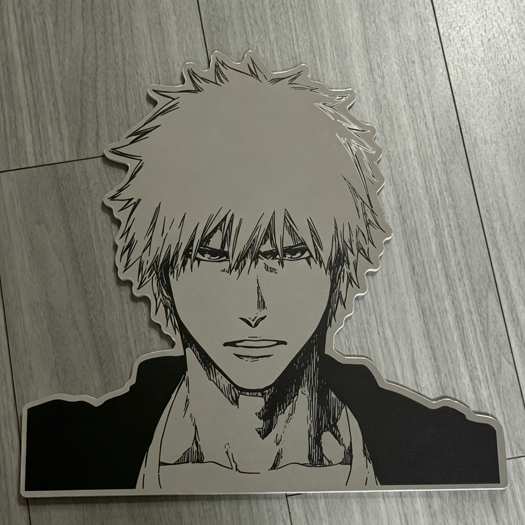 Ichigo Kurosaki Silhouette Wall Mirror | Bleach Anime Decor LiquidMirror