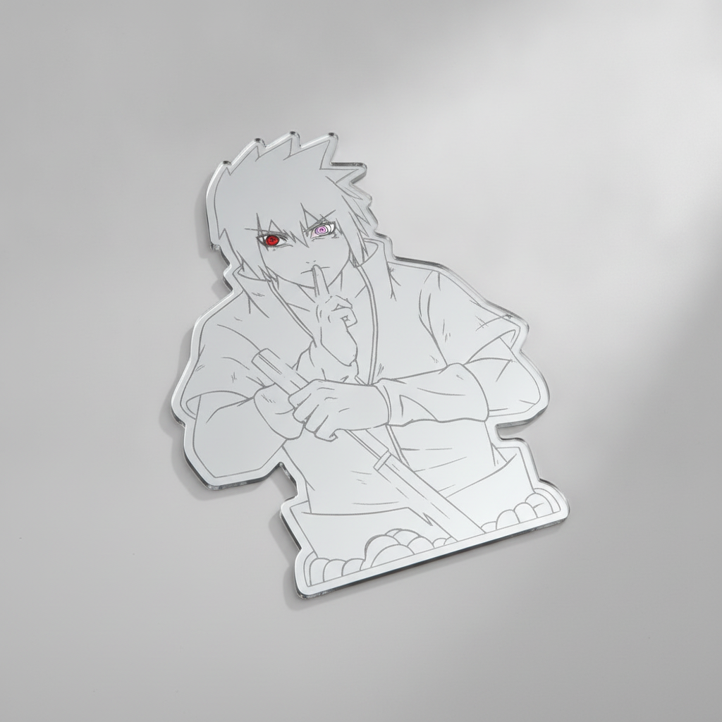 Sasuke Uchiha Anime Mirror Decor - Sharingan & Rinnegan