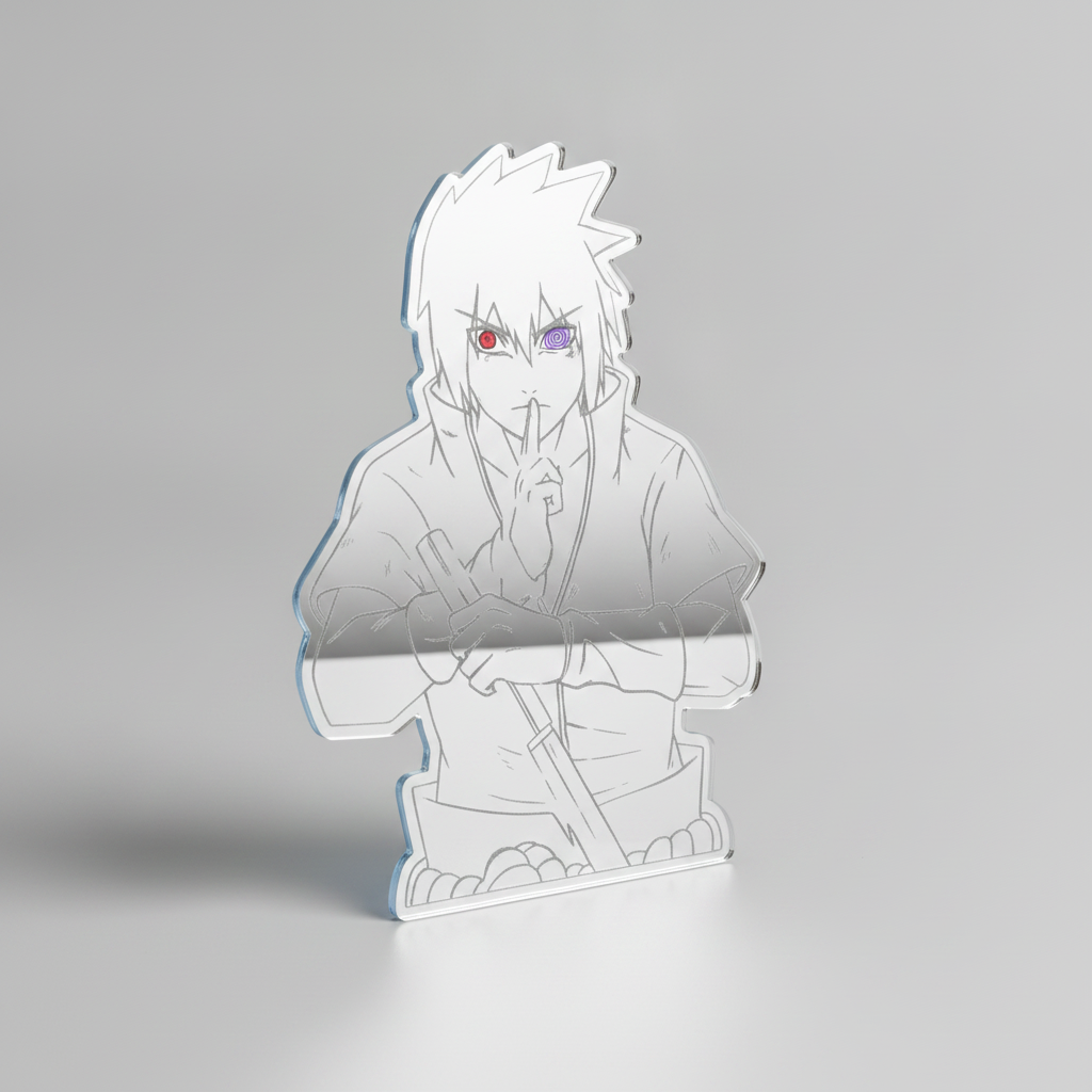 Sasuke Uchiha Anime Mirror Decor - Sharingan & Rinnegan