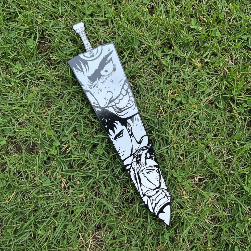 Guts Dragonslayer Sword Shaped Wall Mirror | Berserk Manga Decor LiquidMirror