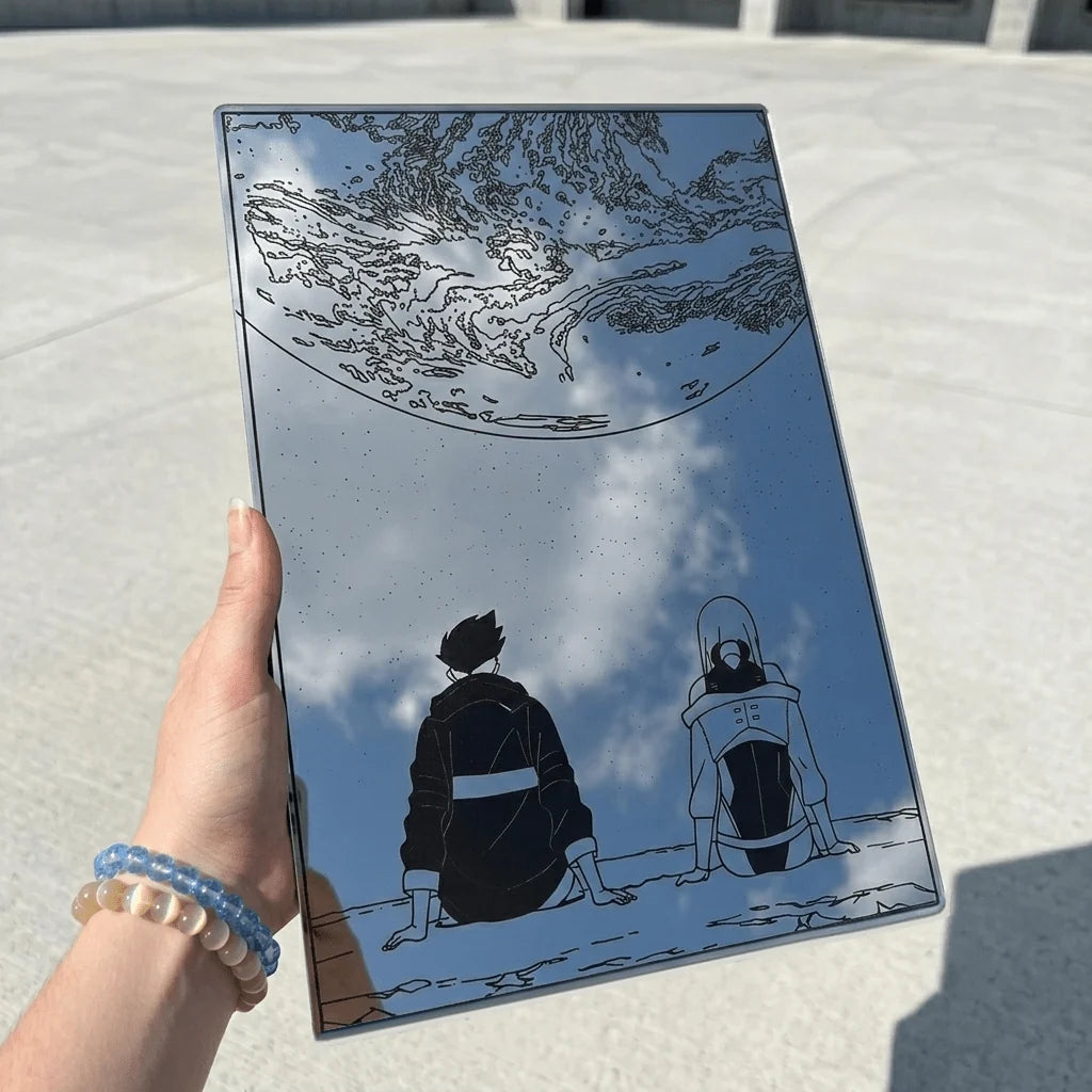 David & Lucy Moon Wall Mirror | Cyberpunk Edgerunners Decor LiquidMirror