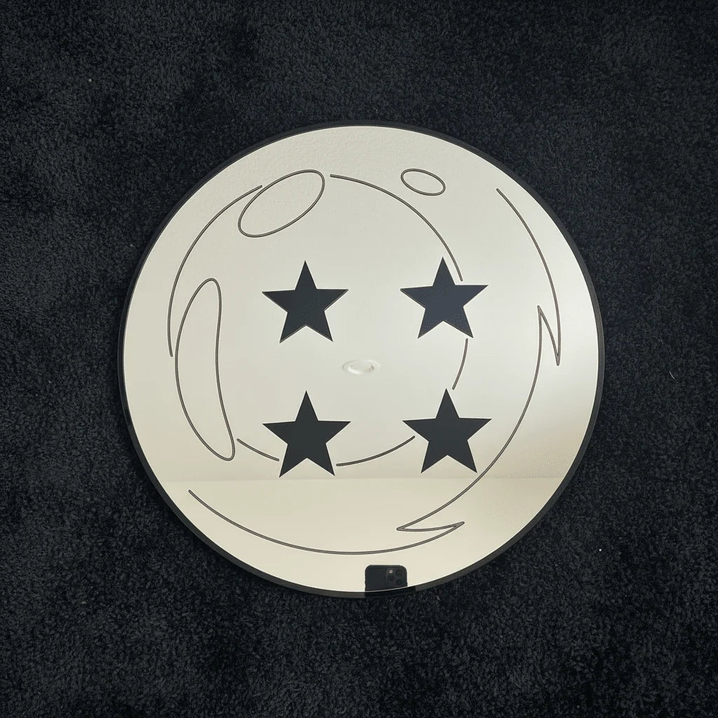 4-Star Dragon Ball Round Wall Mirror | Dragon Ball Z Anime Decor LiquidMirror