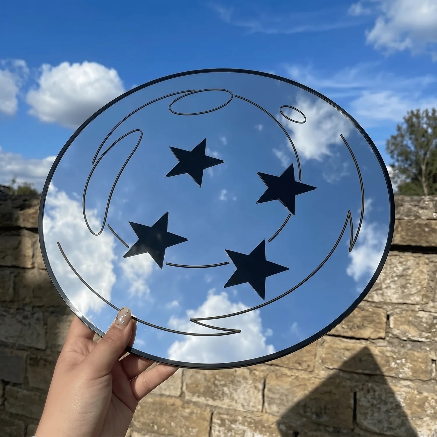 4-Star Dragon Ball Round Wall Mirror | Dragon Ball Z Anime Decor LiquidMirror