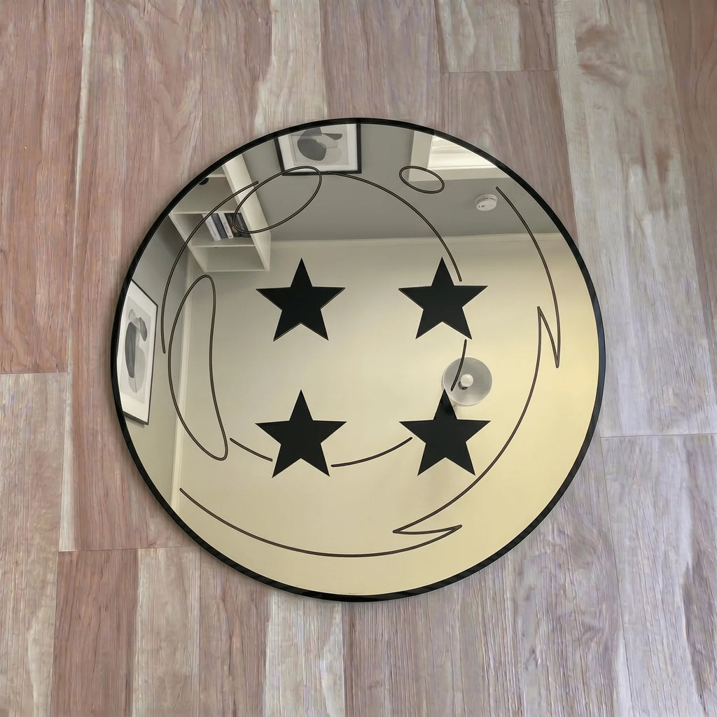 4-Star Dragon Ball Round Wall Mirror | Dragon Ball Z Anime Decor LiquidMirror