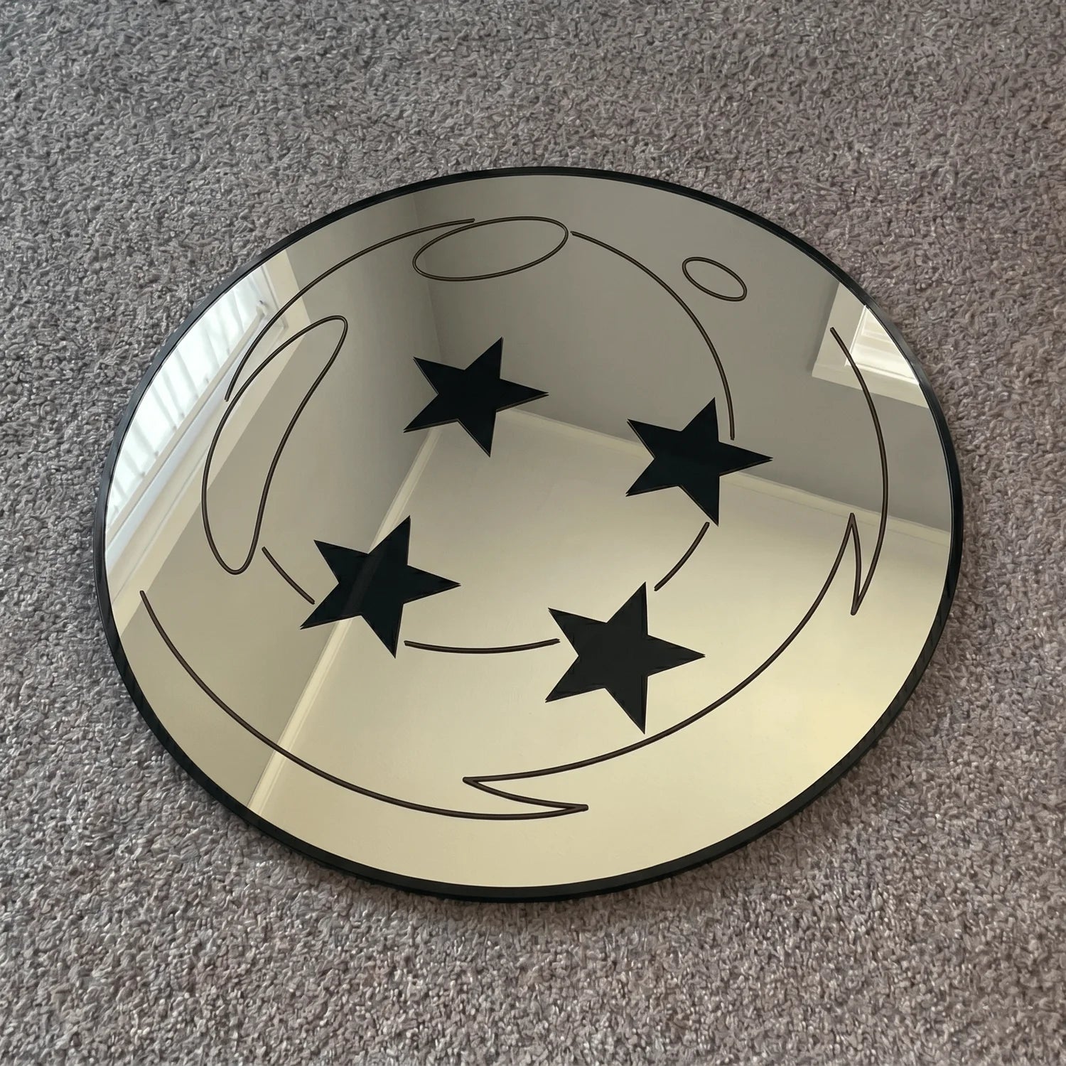 4-Star Dragon Ball Round Wall Mirror | Dragon Ball Z Anime Decor LiquidMirror