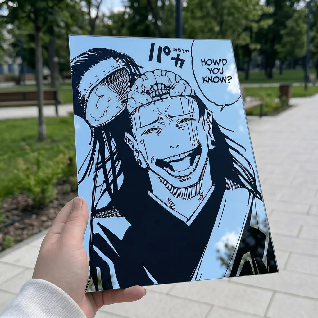 Suguru Geto / Kenjaku "How'd You Know?" Wall Mirror | Jujutsu Kaisen Anime Decor LiquidMirror