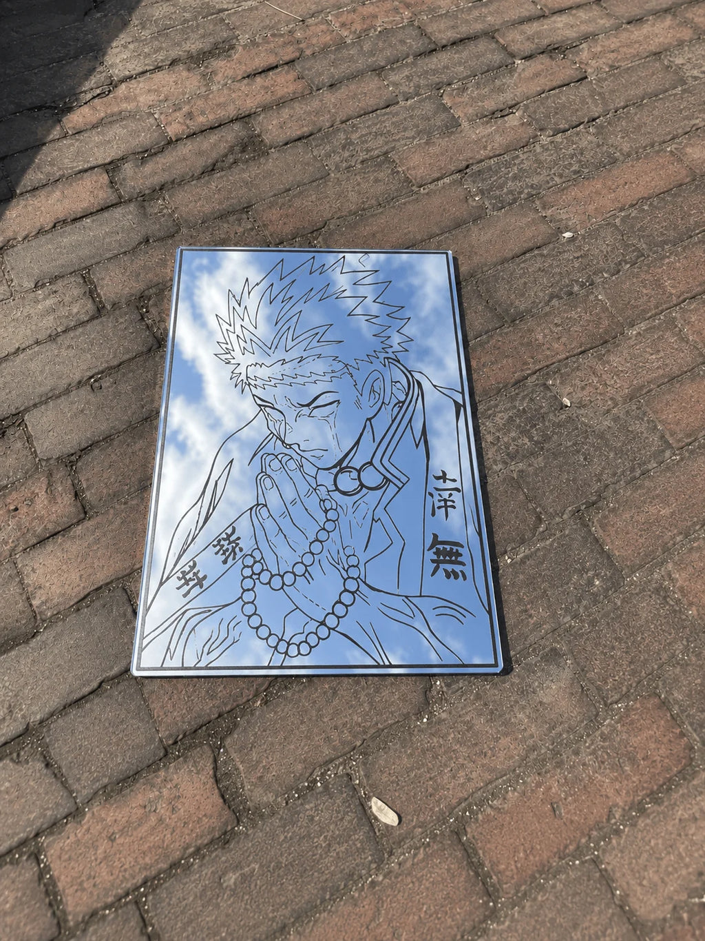 Gyomei Himejima Praying Wall Mirror | Demon Slayer Anime Decor LiquidMirror