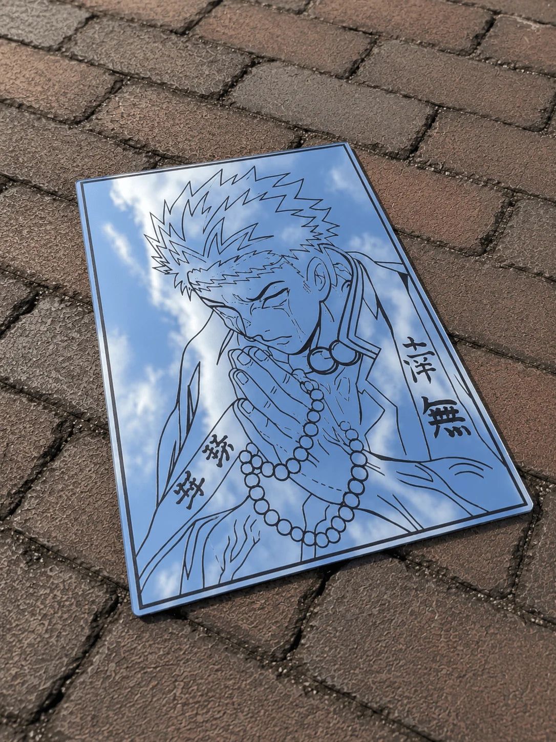 Gyomei Himejima Praying Wall Mirror | Demon Slayer Anime Decor LiquidMirror