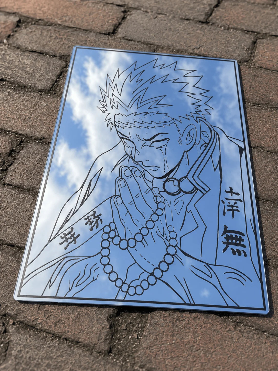 Gyomei Himejima Praying Wall Mirror | Demon Slayer Anime Decor LiquidMirror