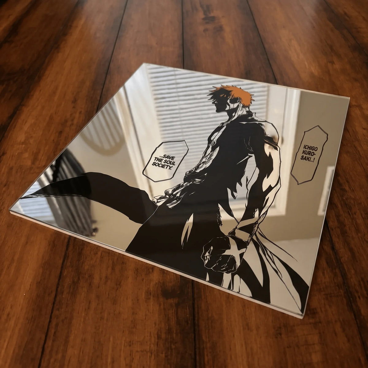 Ichigo Kurosaki "Save the Soul Society" Wall Mirror | Bleach Anime Decor LiquidMirror