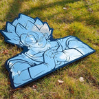 DBZ Goku Getting Cracked Mirror: Frameless Manga Silhouette, Gamer Room Decor & Gift - LiquidMirror